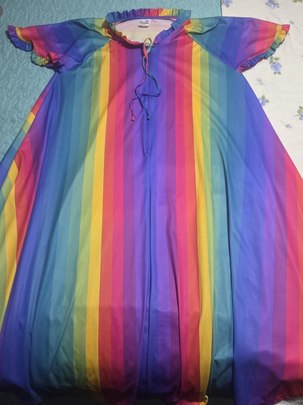 Vintage 70s Granada Rainbow Caftan/MuuMuu